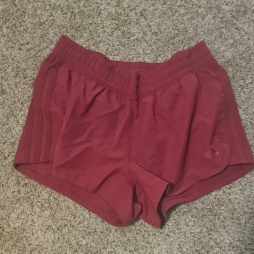 Women's Red Running Shorts ADIDAS